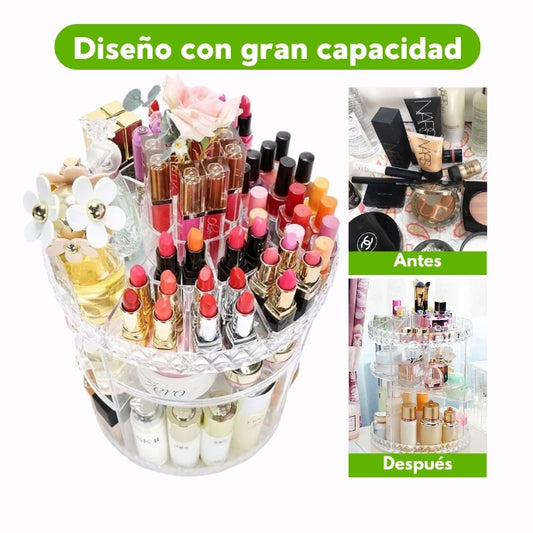 Organizador De Maquillaje Giratorio Acrilico